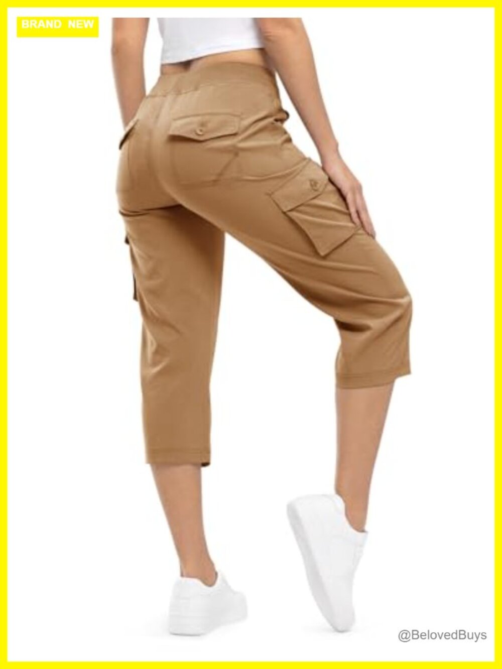 TBMPOY Womens Cargo Capris Lightweight Hiking Pants 6 Pockets Quick Dry Outdoor